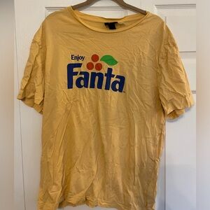 Womens H&M Orange Fanta T-shirt XL